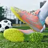 Zapatillas de fútbol para niños de primavera, nuevas, con clavos aplastados y uñas largas, para adolescentes, niños y niñas, zapatillas de entrenamiento para césped.