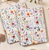 Diário Espiral de Capa Dura, Caderno Espiral Floral, Caderno Grande com Espiral, Adequado para Senhoras e Meninas