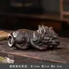Cem tipos de animais de estimação de chá em argila roxa esculpidos à mão, ornamentos de animais de estimação de chá em argila roxa, Pixiu decorativo, sapos dourados que atraem riqueza, para exibição, presentear e uso de alta qualidade