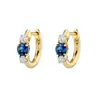 Pendientes de circonita de colores más vendidos transfronterizos Europa y Estados Unidos pendientes de alto diseño moda femenina joyería versátil pendientes chapados en oro