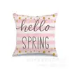 Decoración del Hogar Transfronteriza Funda de Almohada Conejo de Pascua Nórdico Cubierta para Cabecera de Sofá Funda de Almohada de Lino Venta al por Mayor Personalización