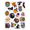 Pegatinas de Halloween Transfronterizas Decoración Ambientación de Atmósfera de Halloween Calabaza Calavera Pegatinas para Sellar Sobres de Regalo