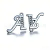 Nuevo Llavero de Metal con Incrustaciones de Diamantes de 26 Letras, Colgante para Bolso, Colgante Sencillo para Collar, Accesorios DIY, Venta al por Mayor
