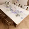 Nuevo Estilo Nacional Chino Impermeable Resistente al Aceite Sin Lavado Rectangular Tinta Lavada Loto Magnolia Mesa de Centro Protector de Escritorio Esterilla