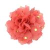 Rollo de lunares florales de alto brillo de 10 cm, adornos de mascota de gasa de lunares, tocado de flor para niños, flor, 32 colores en stock