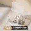 Caixa Pequena Transparente Caixa de Armazenamento para Miudezas Organizador de Cartas para Mesa com Tampa Mini Caixa de Armazenamento Retangular para Quarto