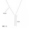 Productos Nuevos de Verano Europeos y Americanos, Collar Metálico Simple de Lazo Vertical para Mujer, Sencillo, Personalizado y a la Moda