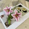 Impressão 3D simulação flor de lírio casamento decoração de casa flor artificial sentir filme Perfume Lírio exclusivo de casamento transfronteiriço