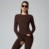 Camiseta deportiva ajustada transfronteriza, ropa de yoga transpirable, manga larga para fitness, ecológica, de cintura alta, adelgazante, directo de fábrica