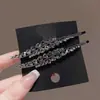 Grampo de Cabelo Versátil com Franja Lateral Delicado e Compacto Estilo Coreano Strass Clipe Único Clip Exquisito de Alta Qualidade