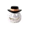 Taza de vela de cerámica personalizada para Halloween decoración de calabaza adorno navideño portavelas hueco peculiar y único