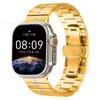Adequado para Apple Watch 1ª-10ª Geração Relógio Inteligente com Apple Ultra2 Crimpagem Uma Conta Fivela Borboleta Pulseira de Aço
