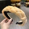 Tiara de Cabelo Torcida em Tela Presilha de Cabelo Popular na Internet Super Fada Fada Coreia do Sul Temperamento Aba Larga Doce Tiara de Cabelo Tiara de Cabelo Trançada Cabelo Prensado