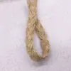 Fio de corda de cânhamo colorido trançado material de decoração de parede feito à mão DIY algodão e linho misturado renda fita trançada artesanato tecido