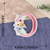 Etiqueta de bordado por computadora con flor, insignia con letras en inglés, accesorios de ropa Zhang Zi, parche decorativo, adhesivo trasero, pegatina de tela bordada