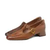 Extremamente confortáveis e não cansativas, sapatos Mary Jane retrô artísticos de bico quadrado pequeno, sapatos de couro confortáveis slip-on outono 2026