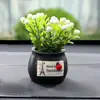 Enfeites de Carro, Flores Artificiais, Plantas em Vasos de Cerâmica Montadas no Carro, Plantas Verdes de Plástico, Frutas Auspiciosas, Decorações Criativas de Resina para Carro no Interior do Carro