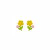 Pendientes pequeños de flores con aguja plateada, estilo dulce Mori, frescos y a juego, con temperamento simple y bonito, para una chica pequeña y hermosa, estilo Chanel.