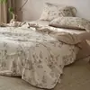 Colcha de Verano Estampada de Algodón y Lino Estilo Naturalista, Amigable con la Piel, Transpirable, Absorbe la Humedad, Suave, Cómoda, Sencilla, Colcha para Aire Acondicionado para Uso en Dormitorio.
