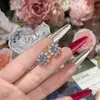 Joias da Boutique Camélia Brincos de Cobre Branco Banhados a Ouro com Imitação de Moissanita de Alta Qualidade Corrente de Aço Inoxidável Colar de Girassol com Retenção Forte de Cor