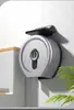 Portarrollos de Papel Higiénico con Diseño de Pergamino, Instalación sin Taladro, Adecuado para Hotel y Casa de Huéspedes, Caja de Pañuelos Grande de Pared con Ventosa