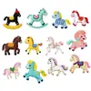 Parches de Tela Bordados, Insignias Bordadas Personalizadas, Parches para Coser, Parches Bordados de Caballo Lindo Versión Q Solubles en Agua