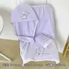Nuevo Juego de Tres Piezas de Toalla de Baño y Gorro de Ducha Kuromi de Alto Valor Ins Dibujo Animado Lindo Absorbente Sin Pelusa Absorbente