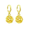 Nuevos Minimalistas Vietnamitas Chapados en Oro Huecos Bolas Moda Cuentas Flor de Coche Puños de Oreja Pendientes Versión Coreana Joyería de Envío Directo en Vivo