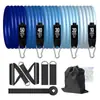 Set de Cuerdas de Tensión de 11 Piezas Más Vendido de Amazon Tensor Tpe Entrenamiento de Fuerza Muscular de Pecho Fitness Interior y Exterior