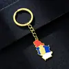 Colgante Águila Serbia Más Vendido en Europa y América con Cadena Llavero, Decoración de Colgante Unisex Estilo Étnico Acero de Titanio