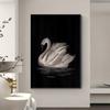 Pintura Decorativa de Sala de Estar de Gama Alta Retro Arte de Nicho Cisne Blanco y Negro Pintura de Piso para Sofá Estilo Antiguo Pintura Colgante para Entrada