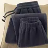 Pantalones forrados de polar, engrosados para otoño e invierno, pantalones deportivos holgados de doble cara para hombre, pantalones casuales, pantalones largos versátiles