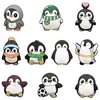 Novos Tamancos Pinguim Sapatos Fivela de Sapato de Flor Desenho Animado Fofo Sapatos de Jardim Acessórios de Decoração DIY Estoque Pronto Transfronteiriço