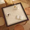 Nova toalha de mesa quadrada estilo vintage, à prova d'água, à prova de óleo, lavável, luxo leve, jogo americano de alta qualidade para mesa de jantar, protetor de mesa de centro