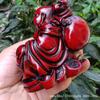 Adornos de Buda Buda sonriente resina Buda Maitreya artesanías venta al por mayor imitación caoba mini pequeño Buda coche coche hogar rojo