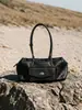 Bolso tote minimalista de piel de vaca de capa superior de nicho coreano, bolso de hombro de asa larga de alta gama, bolso de piel auténtica para el día a día para mujer