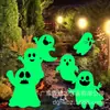 Tarjeta de Piso para Patio de Halloween Tarjeta de Piso de Fantasma Luminoso Decoración de Tarjeta de Piso de Halloween Césped Exterior Tarjeta de Piso Luminosa