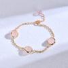 Pulseira de Cristal de Morango Nina para Mulheres Joias Estudante Namorada Pulseira de Cristal All-match ins Estilo