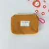 Nuevo Monedero de Pana Color Sólido Bolso de Mano Portátil Bolso de Maquillaje Simple de Gran Capacidad Bolsa para Guardar Lápices Labiales