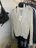 Suéter cálido de punto para mujer MISS Misi, de dos piezas falsas, con cuello halter calado, suave y esponjoso, para otoño 98128