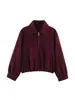 Comércio exterior transfronteiriço, roupas femininas, novo estilo outono, moda europeia e americana, jaqueta macia com lapela e zíper 3046341