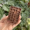 Estante Transfronterizo para Minúsculos Adornos Marco Mini de Madera para Joyería Adornos de Almacenamiento de Muestras de Mineral