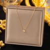 Colar de titânio com um único diamante, mini, de luxo leve e avançado, feminino, joia popular do TikTok, acessórios de pingente, corrente para clavícula