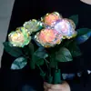 Produto Novo de Fábrica Rosa Dourada Luminosa LED Rosa Dourada Simulada Colorida Presente Romântico para o Dia dos Namorados