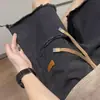 Shorts de Mezclilla Rasgados para Hombre, Marca Trendy de Verano, Corte Holgado, Versátiles, Elegantes, Bordes Deshilachados, Shorts Rectos de Cinco Puntos Lavado Vintage