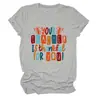Tu profesor está agradecido Camiseta de mujer de cuello redondo y manga corta, moderna y elegante, de la estación independiente de Amazon