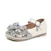 Zapatos Dulces de Princesa para Niñas con Lazos y Cristales Zapatos 2026 Nueva Llegada Primavera/Verano Zapatos de Presentación para Niñas Zapatos Individuales Suaves para Niños