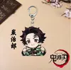 Chaveiro de Merchandise do Anime Demon Slayer Nezuko, Pilar do Amor, Pilar da Névoa Pingente de Chaveiro Acrílico Transparente