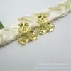 Novo estilo coreano fundição cobre puro flor de cinco pétalas pequeno pingente DIY adorno de cabeça grampo de cabelo material handmade DIY acessórios de joias