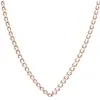 Collar de Encaje de Otoño Oro Rosa 585 Oro Púrpura Ruso Cadena Larga Desnuda Cadena para Clavícula de Lujo Accesible Joyería de Oro Rosa